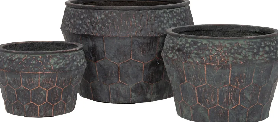 Intratuin Blumentopf Nika grün / kupfer D 45 H 31 cm| Blumentöpfe|Blumentöpfe & Pflanzgefäße