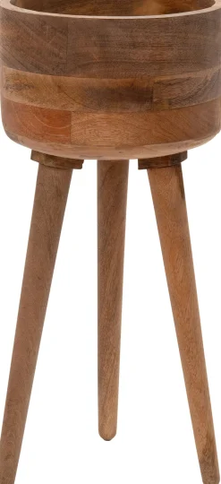 Intratuin Blumentopf Raaf mit Füßen Holz D 25 H 55 cm| Blumentöpfe & Pflanzgefäße|Blumentöpfe