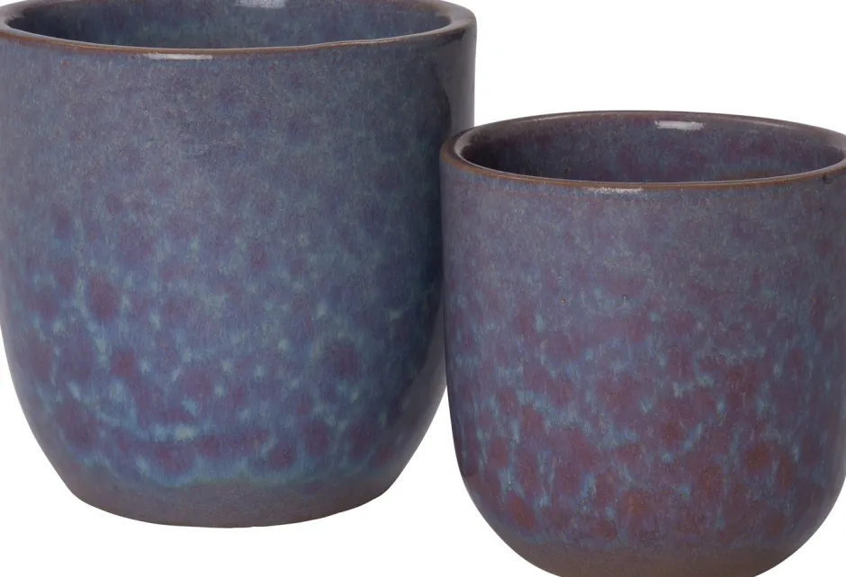 Intratuin Blumentopf Ravel blau D 10 H 10 cm| Blumentöpfe|Blumentöpfe & Pflanzgefäße