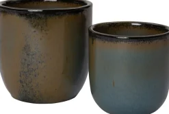 Intratuin Blumentopf Ravel braun / grau D 13 H 13 cm| Blumentöpfe|Blumentöpfe & Pflanzgefäße