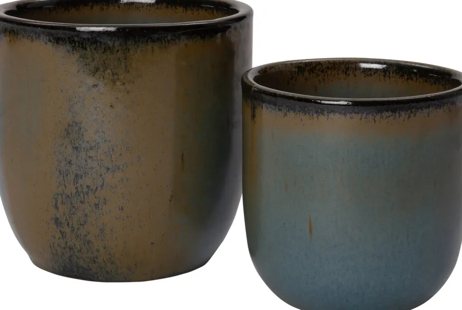 Intratuin Blumentopf Ravel braun / grau D 13 H 13 cm| Blumentöpfe|Blumentöpfe & Pflanzgefäße