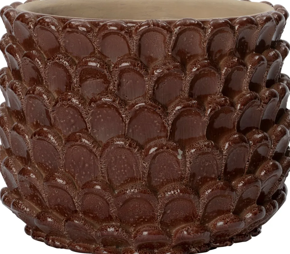 Intratuin Blumentopf Selby braun D 15,5 H 13 cm| Blumentöpfe & Pflanzgefäße|Blumentöpfe