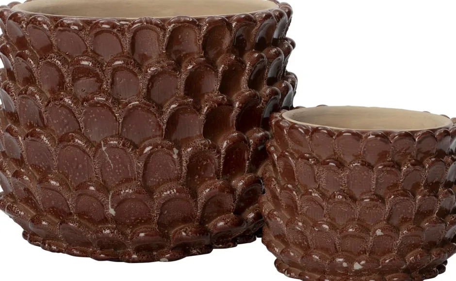 Intratuin Blumentopf Selby braun D 15,5 H 13 cm| Blumentöpfe & Pflanzgefäße|Blumentöpfe