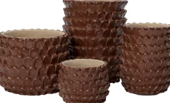 Intratuin Blumentopf Selby braun D 15,5 H 13 cm| Blumentöpfe & Pflanzgefäße|Blumentöpfe