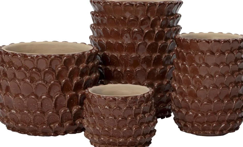 Intratuin Blumentopf Selby braun D 15,5 H 13 cm| Blumentöpfe & Pflanzgefäße|Blumentöpfe