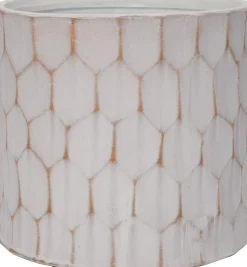 Intratuin Blumentopf Shiro weiß D 18,5 H 17,5 cm| Blumentöpfe|Blumentöpfe & Pflanzgefäße