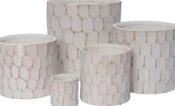 Intratuin Blumentopf Shiro weiß D 16,5 H 14,5 cm| Blumentöpfe|Blumentöpfe & Pflanzgefäße