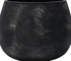 Intratuin Blumentopf Sigrid schwarz D 27,5 H 19,5 cm| Blumentöpfe|Blumentöpfe & Pflanzgefäße