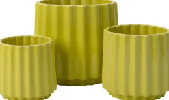 Intratuin Blumentopf Stijn grün D 15 H 14 cm| Blumentöpfe & Pflanzgefäße|Blumentöpfe