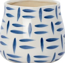 Intratuin Blumentopf Tola weiß / blau D 16,5 H 15 cm| Blumentöpfe|Blumentöpfe & Pflanzgefäße