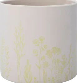 Intratuin Blumentopf Vera weiß/grün D 13,5 H 12,5 cm| Blumentöpfe & Pflanzgefäße|Blumentöpfe