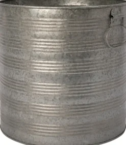 Intratuin Blumentopf Vivi zink D 37 H 36 cm| Blumentöpfe|Blumentöpfe & Pflanzgefäße