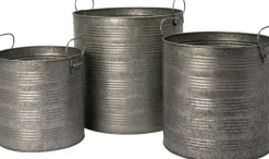 Intratuin Blumentopf Vivi zink D 37 H 36 cm| Blumentöpfe|Blumentöpfe & Pflanzgefäße