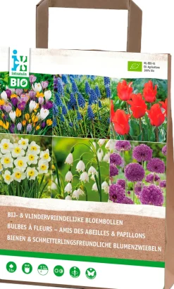 Intratuin Blumenzwiebeln für Bienen und Schmetterlinge (BIO) gemischt 33 St.| Frühlings-Blüher|Blumenzwiebeln