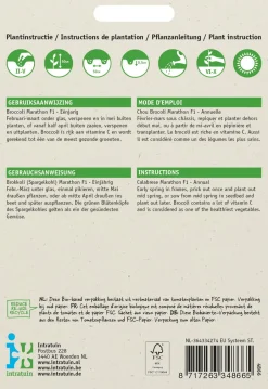 Intratuin Brokkoli (Brassica oleracea 'Premium Crop') Samen| Gemüsesamen|Saatgut