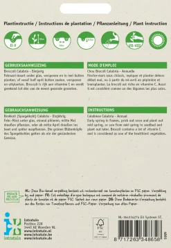 Intratuin Brokkoli (Brassica oleracea 'Calabria') Samen| Gemüsesamen|Saatgut