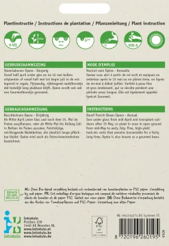 Intratuin Buschbohne (Phaseolus vulgaris 'Opera gourmet') Samen| Gemüsesamen|Saatgut