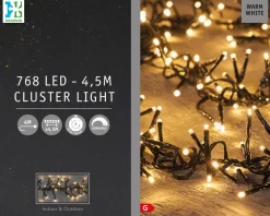 Intratuin Cluster-Lichterkette 4,5 m 768 LED Lämpchen warmweiß| Weihnachtsbaumbeleuchtung