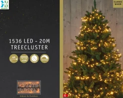 Intratuin Cluster-Lichterkette 20 m mit 1536 LED Lämpchen klassisch warm| Weihnachtsbaumbeleuchtung