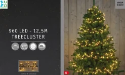 Intratuin Cluster-Lichterkette 12,5 m mit 960 LED Lämpchen warmweiß| Weihnachtsbaumbeleuchtung