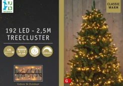 Intratuin Cluster-Lichterkette 2,5 m mit 192 LED Lämpchen klassisch warm| Weihnachtsbaumbeleuchtung