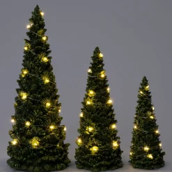 Intratuin Dekobaum Briann grün mit Beleuchtung D 7,5 H 18 cm| Weihnachtsfiguren & -Objekte