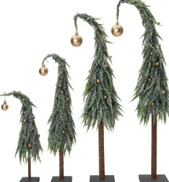 Intratuin Dekobaum Gnoom grün / gold D 18 H 70 cm| Weihnachtsfiguren & -Objekte