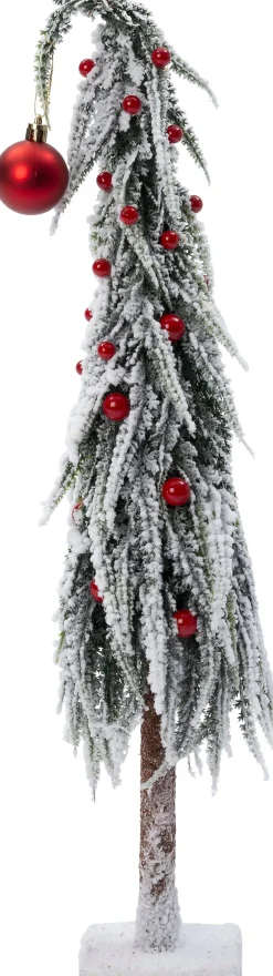 Intratuin Dekobaum Gnoom weiß / rot D 12 H 45 cm| Weihnachtsfiguren & -Objekte