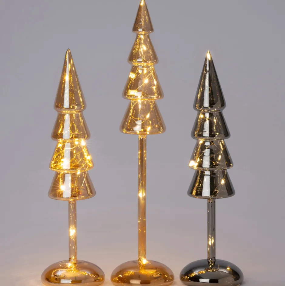 Intratuin Dekobaum Kiran orange mit Beleuchtung D 9,3 H 32 cm| Weihnachtsfiguren & -Objekte