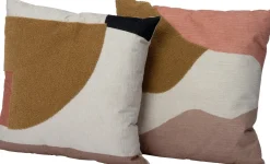 Intratuin Dekokissen Bobbi weiß / rosa / braun 45 x 45 cm| Kissen|Dekokissen