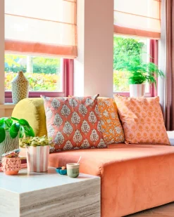 Intratuin Dekokissen Hanoi braun/weiß 45 x 45 cm| Kissen|Dekokissen