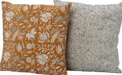 Intratuin Dekokissen Hanoi orange/weiß 45 x 45 cm| Kissen|Dekokissen