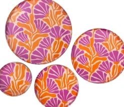 Intratuin Dekoteller Muriel orange/lila D 20 H 2 cm| Dekoschalen & -Teller