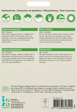 Intratuin Dill (Anethum graveolens) Samen| Kräutersamen|Saatgut