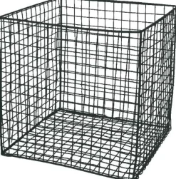 Intratuin Drahtkorb Cindy schwarz 24 x 24 x 25 cm| Aufbewahrung