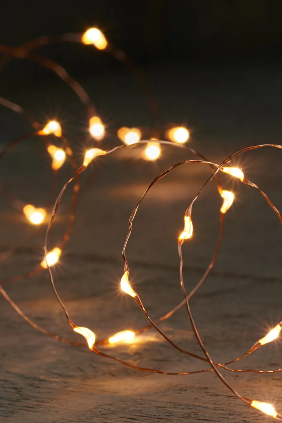 Intratuin Drahtlichterkette kupfer 5 m außen mit LEDs klassisch warm| Mini- & Drahtlichterketten