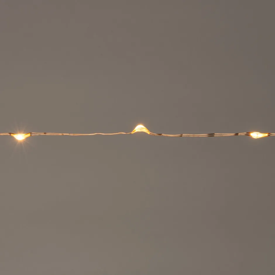 Intratuin Drahtlichterkette kupfer 5 m mit 100 LEDs klassisch warm| Mini- & Drahtlichterketten