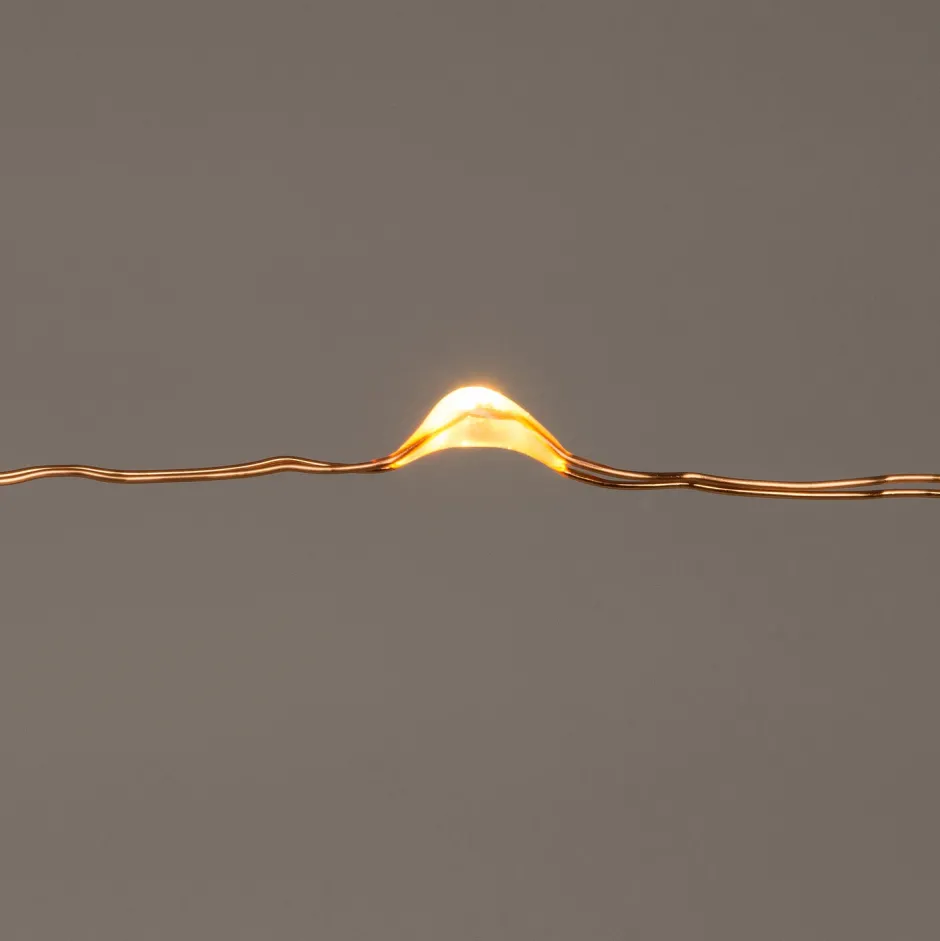 Intratuin Drahtlichterkette kupfer 5 m mit 100 LEDs klassisch warm| Mini- & Drahtlichterketten