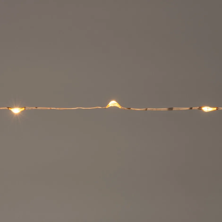 Intratuin Drahtlichterkette kupfer 1 m innen mit 20 LEDs inkl. Timer klassisch warm| Mini- & Drahtlichterketten