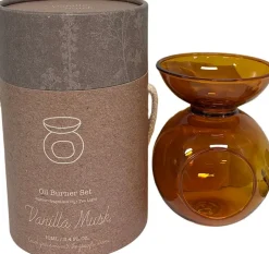 Intratuin Duftset mit Duftöl Indi Vanilla Musk braun D 11 H 18 cm| Duftlampen