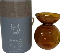 Intratuin Duftset mit Duftöl Indi Pure Silk braun D 11 H 18 cm| Duftlampen