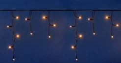 Intratuin Eisregen-Lichterkette 'Connect de luxe' 4 m mit 100 LEDs klassisch warm| Eisregen Lichterketten