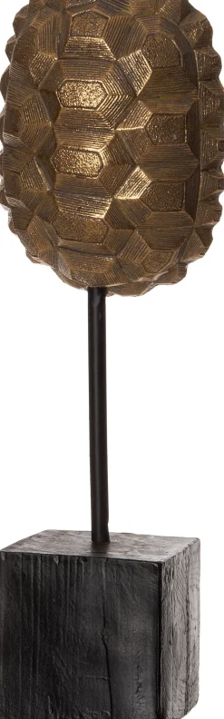 Intratuin Figur Schildkröte mit Ständer gold 11 x 8 x 34 cm| Dekofiguren & -Objekte