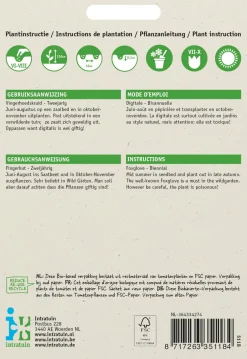 Intratuin Fingerhut (Digitalis pupurea 'Gloxiniiflora') Blumensamen| Saatgut|Blühende Pflanzen