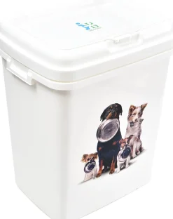 Intratuin Futtertonne Hund weiß 36l| Futtertonnen & -Behälter