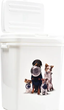 Intratuin Futtertonne Hund weiß 36l| Futtertonnen & -Behälter