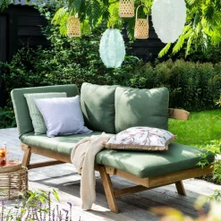 Intratuin Gartenbank Lorient Akazie grün 175/220 x 90 x 75 cm| Gartenbänke