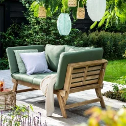 Intratuin Gartenbank Lorient Akazie grün 175/220 x 90 x 75 cm| Gartenbänke