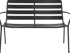 Intratuin Gartenbank Olle schwarz 115 x 62,8 x 82 cm| Gartenbänke