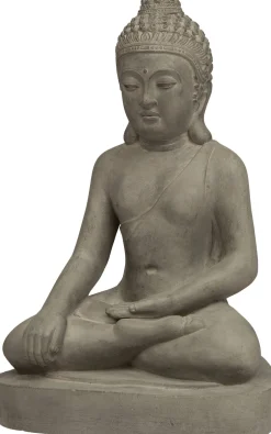 Intratuin Gartenfigur Buddha grau 43 x 30 x 60 cm| Gartenzwerge & -Figuren